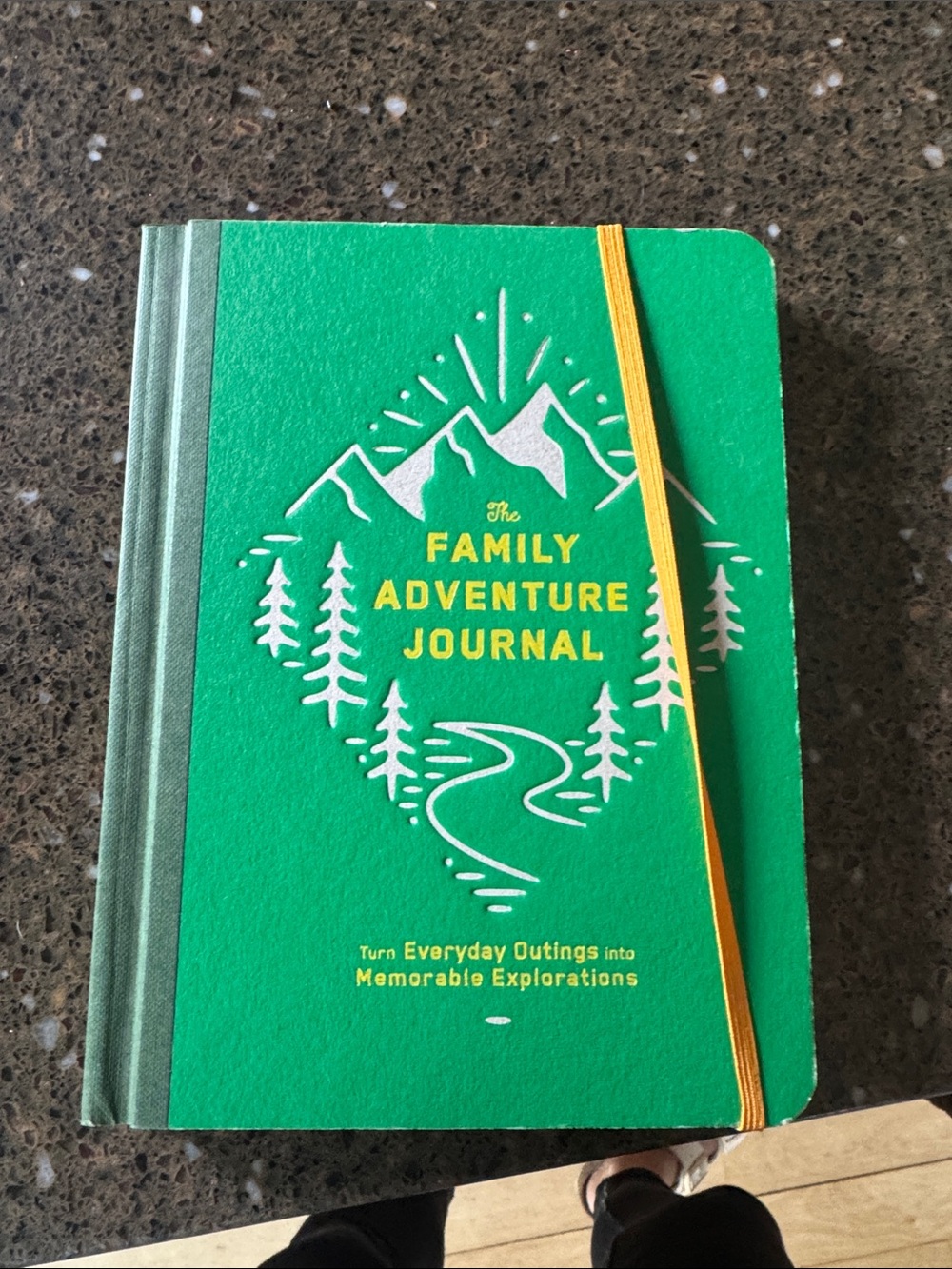 Chronicle Books Family Adventure Journal - Green Cover with Yellow Elastic